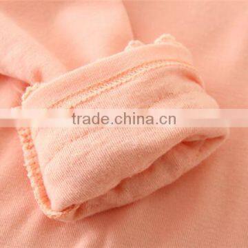 Pink Candy Color Korean Kids Long Sleeve Undershirt Wholesale/ Cotton Undershirts for Kids photo-5