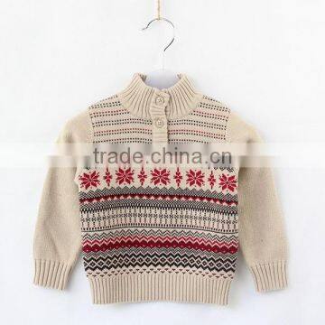 Baby retro styles pullover snowflake design christmas sweater