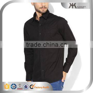 Solid Color Men Latest Fashion Blank Design Hot Sell Casual Shirts photo-4