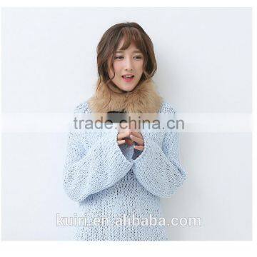 Winter Faux Fur Collar Brand New 2016 Fashion Women Fox Fur Scarf 52cm Long Female Warm Scarves White Black photo-6