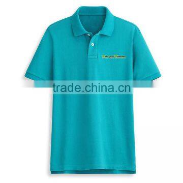 China Wholesale Price Embroidery Custom Blue Polo Shirt 100% Cotton Mens photo-3