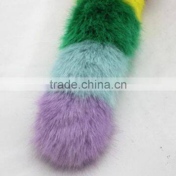 Myfur Factory Design Customized Brand Fox Tail Keychain Faux Fox Tails Cheap Fake Fur Fox Tail Keyring photo-4
