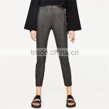 2017 OEM Front Zip Marl Stretch Waist Skinny Leg Trousers photo-5