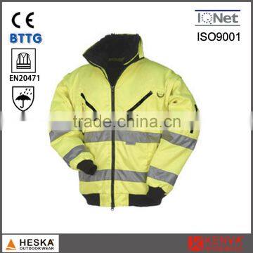 Safety Uniform Canvas Workwear Orange Bomber Mens hi Vis Jacket photo-2