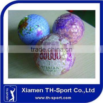 Coin pictured golf ball specific design golf ball