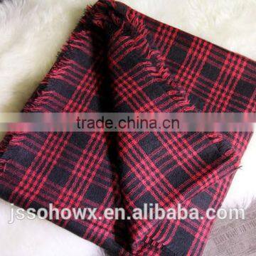 2014 Winter Hot Sale Classic Black & Red Plaid Scarf Shawl photo-4