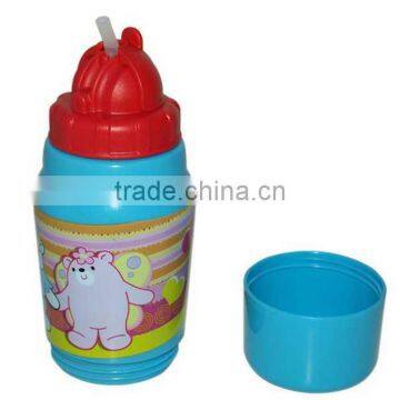 Child bottle with straw lovely portable bottle