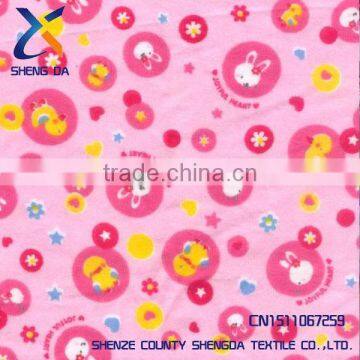 CVC reactive printed wholesale flannel fabric