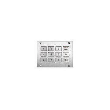 12 Keys Waterproof Metal Numeric Keypad With RS23 , 4 x 3 Keypad