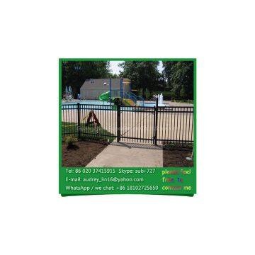 outdoor safety black white wought iron pool fence for kids