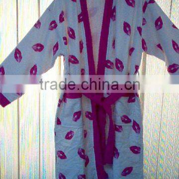 Printed Terry Bathrobe