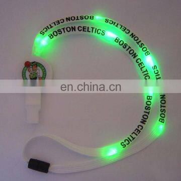 colorful cheap promotion led flashing nylon lanyard china