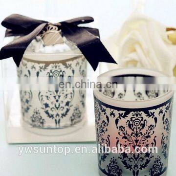 Printing Tealight Glass Candle Hoder For Wedding Party Decoration