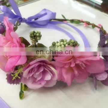 Unusual design high quality flower headband boho with fabric flower FH1517