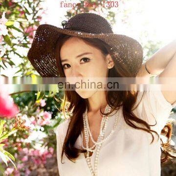 Newest Natural brown straw hat more style wholesale