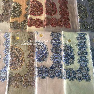 Arab Wool Embroidery Scarf / Arab Wool Acrylic Embroidery Scarf / Arab Scarf / Muslim Hijab Scarf photo-3