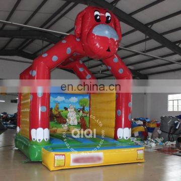 QIQI inflatable red puppy used moonwalks for sale