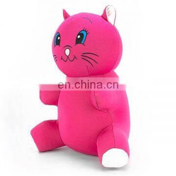 Pretty Rose Pink Kitty Cat Plush Toy 2 in 1 Reversible Soft Memory Foam Travel Support U Shape Neck Pillow photo-3