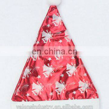 Beautiful Colorful Shinning Fabric Santa Claus Christmas Hat For Children With Jingle Bell And Snowflowers Decor photo-4