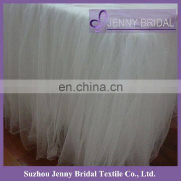 TC091B2 new white fancy banquet tulle table skirt