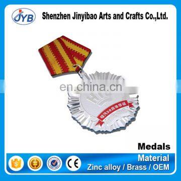 wholesale metal large blank silver die cast promotional medal