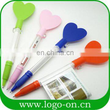 New design ad banner pen heart shaped promotion banner pen