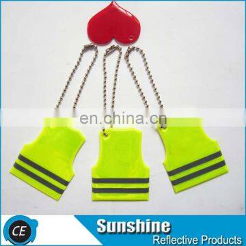 Reflector clothing shape reflective keychain reflective cross pendant hanger