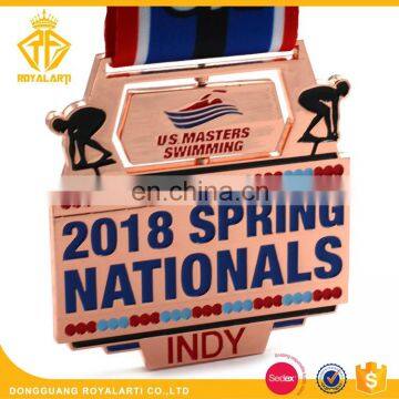 Shiny Copper US Masters Swimming Medal for 2018 Spring Nationals