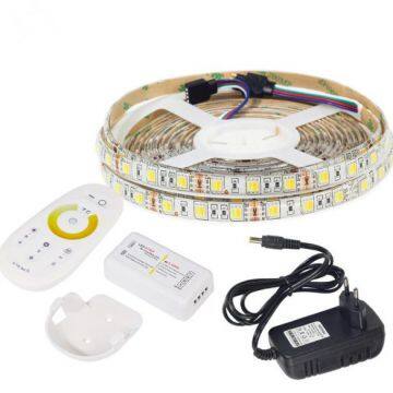 LED STRIP 5050 SET 2 IN 1 White+Warm white LED Strip Light 5050 CWW with 2.4G RF CCT Controller 12V Power Supply EU Plug