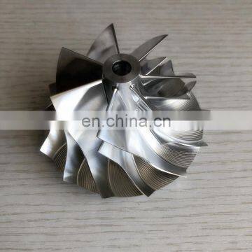 S218 62.60/84.48mm 7+7 blades high performance turbo aluminum 2618/milling/billet compressor wheel