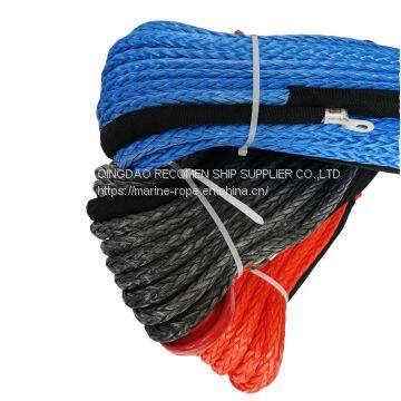 Recomen high Strength 10mm synthetic winch rope  4900lbs ropes uhmwpe synthetic for atv/utv