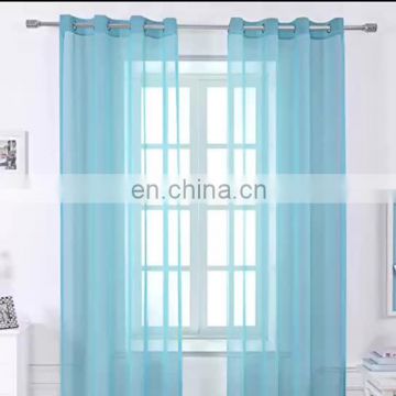 Amazon FBA hot selling poly sheer voile fabric curtain with rod pocket