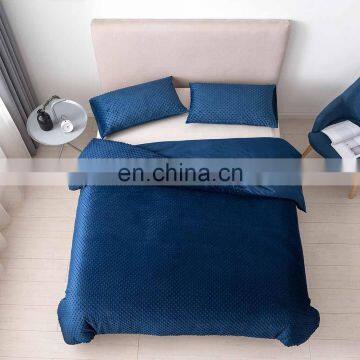 Chinese Style Latest 100% Microfiber Soild Color Winter Bed Flannel Duvet Cover Set photo-7