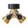 Garden 2 Way y Shaped Shutoff Brass Hose Splitter photo-5