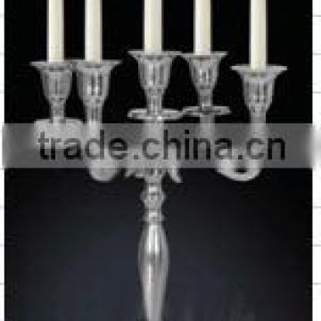 5 Arm Silver Decorative Wedding Candelabra