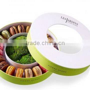 China supplier round cylinder macaron box