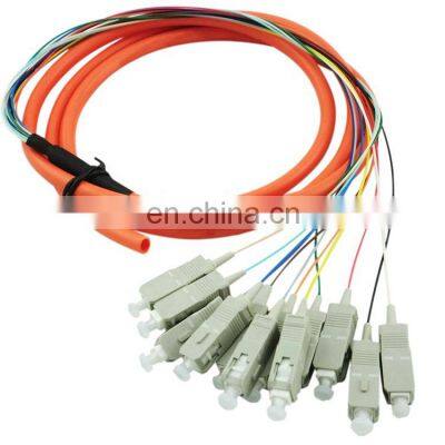 FTTH SC LC ST FC APV UPC 0.9mm Single Mode PVC 1.5meter Fiber Optic Pigtail Bundle Pigtail