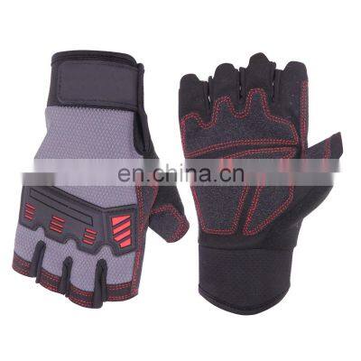 HANDLANDY Vibration-Resistant Construction Gloves Working fingerless Mechanic glove