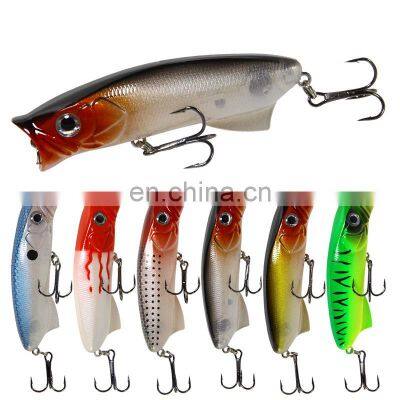 Topwater popper lures 12g 8cm lifelike hard bait fishing lures for sea fishing freshwater fishing