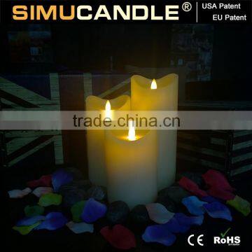 Battery Operated LED Candle With Moving Flame and USA, EU Patent