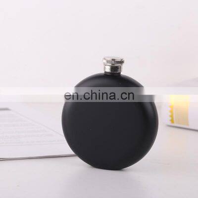 Outdoor Small Portable Girls Trip Wholesale Men Black 6oz Stainless Steel Liquor Hip Flasks photo-5
