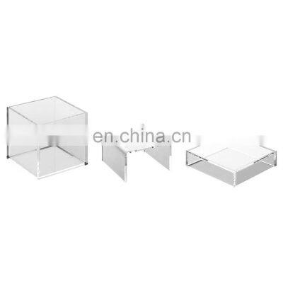 Clear Acrylic 2 PC Wedding Ring Box With 2 Slots Ring Holder Gift Box for Weddings photo-5