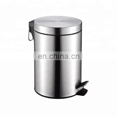 Best selling Dust Bin Metal  Basic Household Bathroom  Dust Bin 3L 5L 12L 20L 30L Stainless Steel Stronger Pedal  Dust Bin