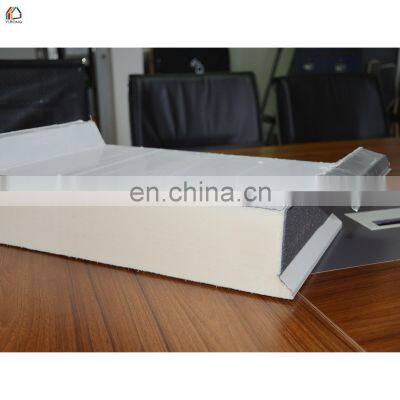 Ppgi 100mm pu foam three/four waves sandwich roof cladding panels/sheets