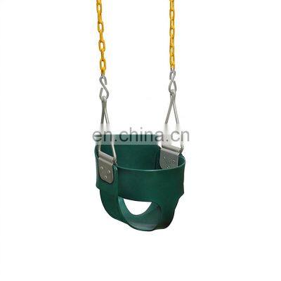 Heavy-Duty High Back Full Bucket Toddler Swing Seat with Coated Swing Chains Fully Assembled for Wholesale