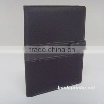 Fashion black leather notebook