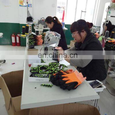 Orange Color HPPE Cut Resistant Nitrile Rubber Palm Impact Resistant And Anti-Vibration Work Gloves ANSI4 photo-3