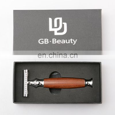 Wholesale Sandal Wood Handle Razor Double Edge Safety Face Razor