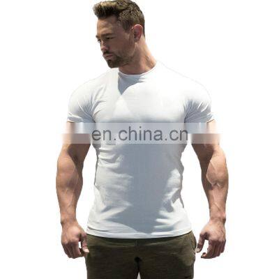 Gym Training Wear Men Workout Best Quality Gym T Shirt  Hot Sale 94% Cotton 6% Elastane Blank Slim Fit T Shirts