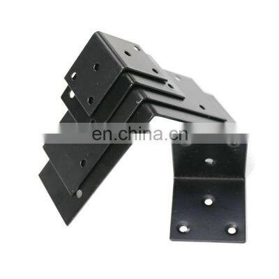 Galvanized Steel Z&L Angle Corner Shelf Bracket with Black Powder Coated for Wooden Beams Metal